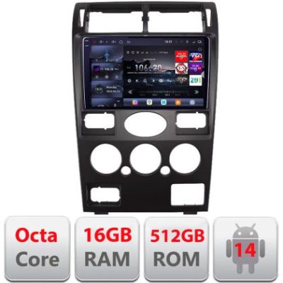 Navigatie Ford Mondeo 2004-2007 Qled 2K Octa Core 16+512GB LTE 4G DSP Wifi 5Ghz android auto carplay radio gps internet kit-mondeo2001+EDT-E809-2K