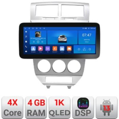 Navigatie Dodge Caliber 2006-2010 K-caliber-06 Edotec 4+64 12.3 inch Incell 1K android Wifi 5Ghz gps internet 32