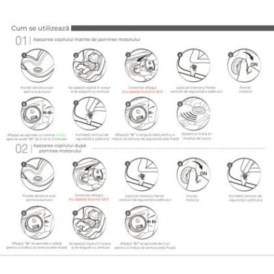 Sistem monitorizare BSA-1U pentru scaun de copil în mașină cu avertizare (inclusiv mașini din grupul VAG)