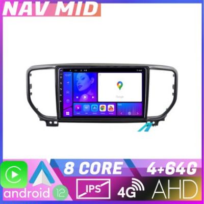 Navigatie Kia Sportage facelift 2019 KIT sportage 19 EDOTEC-LITE Android Ecran 720P Octa Core 4 64 Carplay