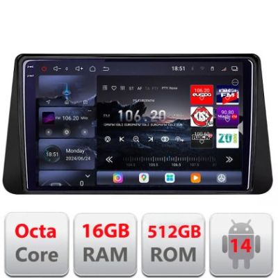 Navigatie Nissan Micra intre anii 2014-2024 Android radio gps internet 8 core QLED 2K 16+512GB 360 Edotec