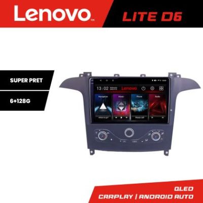 Navigatie Ford S-max 2006-2014 Lenovo QLED Octa core 6+128 DSP Wifi 5Ghz Android radio gps internet KIT-smax-navi+LITE-9-6+128