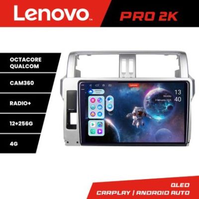 Navigatie Toyota Landcruiser J150 Prado 2014-2017 Lenovo Kit-065 8 core QLED 2K 12+256 360 Android Waze USB Navigatie Internet Youtube Radio