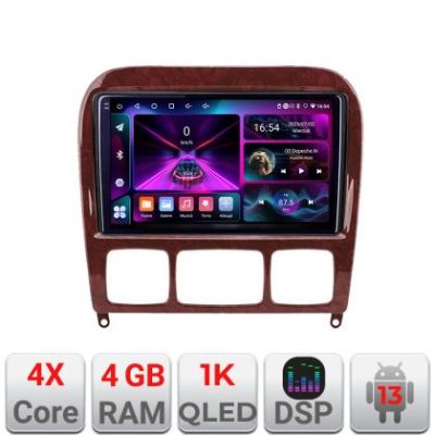 Navigatie Mercedes Clasa S 1998-2005 A-220  4+64 InCell Display 1K Android Waze USB Navigatie Internet Youtube Radio