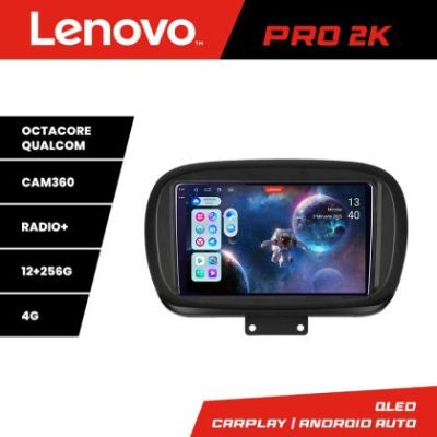 Navigatie Fiat 500 2014- Lenovo Kit-539 8 core QLED 2K 12+256 360 Android Waze USB Navigatie Internet Youtube Radio