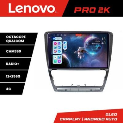 Navigatie Skoda Octavia 2 2005-2013 Lenovo Kit-005 8 core QLED 2K 12+256 360 Android Waze USB Navigatie Internet Youtube Radio
