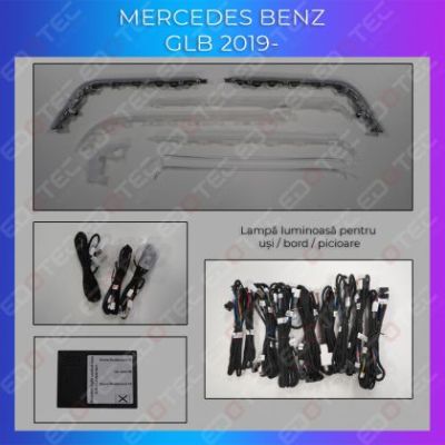Lumini Ambientale trimuri usi picioare Mercedes GLB control pe sistemul original sau telefon