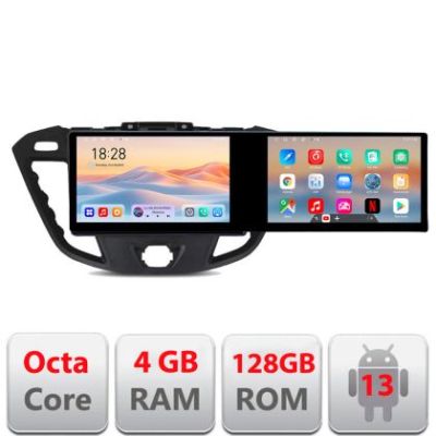 Navigatie Ford Transit Kit-845 Edotec 2 ecrane  8 core 4+128 21.6 inch Incell android Wifi 5Ghz gps internet