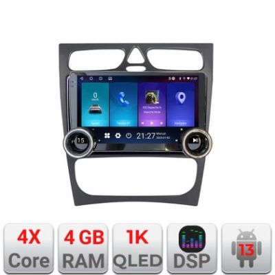 Navigatie Mercedes C W203 2000-2004 Kit-clk Edotec  4+64 10.5 inch Incell 1K android Wifi 5Ghz gps internet  Q