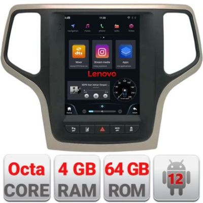 Navigatie Jeep Grand Cherokee 2014-2019, Qled 9.7", ,Qualcomm 8X 8+128 360 4G