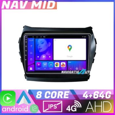 Navigatie Hyundai Santa Fe IX45 2012 2017 KIT 209 EDOTEC-LITE Android Ecran 720P Octa Core 4 64 Carplay