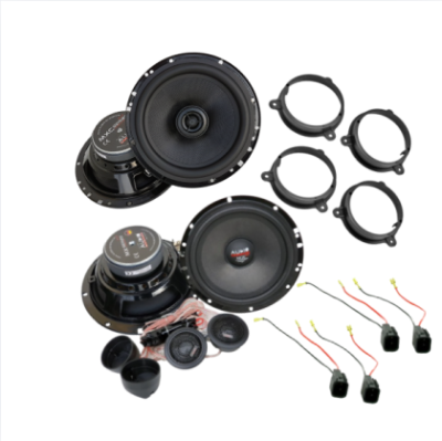 Pachet cu 2 difuzoare componente si 2 difuzoare coaxiale dedicate Renault Laguna 2010-2016, cu inele si cablaj plug and play