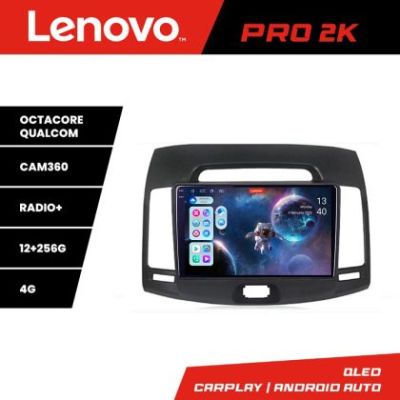 Navigatie Hyundai Elantra 2007-2011 Lenovo Kit-2009 8 core QLED 2K 12+256 360 Android Waze USB Navigatie Internet Youtube Radio
