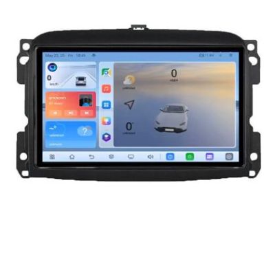 Navigatie Fiat 500 2015-2021 Android 8 Core 2.2 Ghz 8+128 Qled 1K ADAS 4G LTE GPS 360 KIT-500new+EDT-E410V3