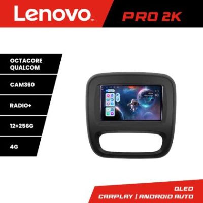 Navigatie Renault Trafic 2014-2017 Lenovo Kit-rt09 8 core QLED 2K 12+256 360 Android Waze USB Navigatie Internet Youtube Radio v2