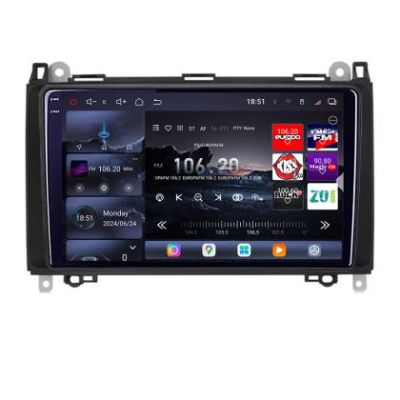 Navigatie Mercedes VW Edotec Kit-068 8 core QLED 2K 16+512GB 360 Android Waze USB Navigatie Internet Youtube Radio