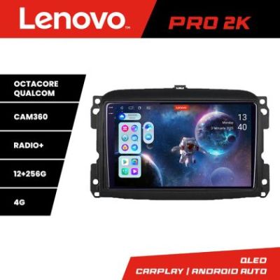 Navigatie Fiat 500L 2012-2017 Lenovo Kit-500L 8 core QLED 2K 12+256 360 Android Waze USB Navigatie Internet Youtube Radio