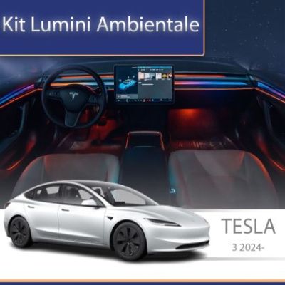 Lumini ambientale Tesla Model 3 2024 trimuri control telefon