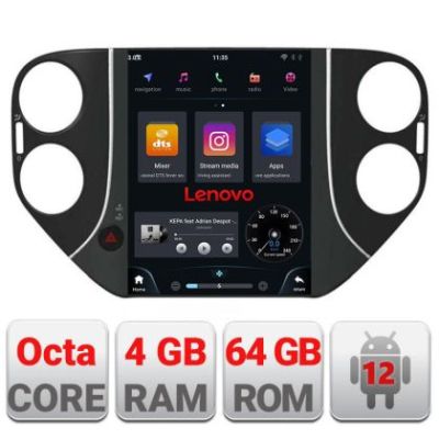 Navigatie VW Tiguan 2013-2016 tip tesla radio gps internet Qualcomm 8X 8+128 360 4G carplay android auto  kit-tesla-tiguan-14+