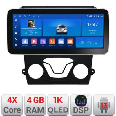 Navigatie Ford Mondeo 2013- K-377 Edotec 4+64 12.3 inch Incell 1K android Wifi 5Ghz gps internet
