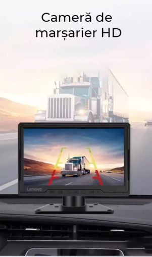 Monitor auto cu 4 camere DVR camion heavy duty Lenovo LG03 1080p toate camerele