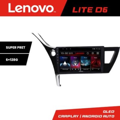 Navigatie Toyota Corolla 2017- Lenovo Kit-COROLLA17 8 core 6+128 GB Android Waze USB Navigatie Internet Youtube Radio