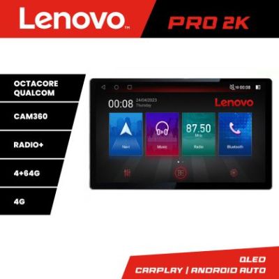 Navigatie Toyota Auris 2013-2017 Lenovo PRO 4+64 2K 13 inch qled android 4G DSP gps internet  Kit-auris15+kit-toyota-universal