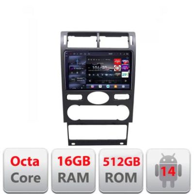 Navigatie Ford Mondeo intre anii 2004-2007 Android radio gps internet 8 core QLED 2K 16+512GB 360 Edotec