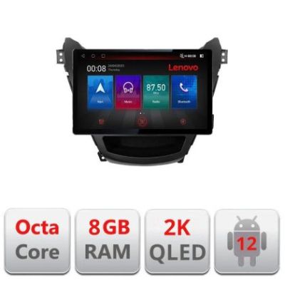 Navigatie Hyundai Elantra 2013-2015 N-359 ecran 13" 2K 8+128 Android Waze USB Navigatie 4G 360 Toslink Youtube