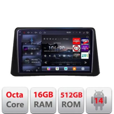 Navigatie Opel Mokka 2012-2016 Edotec Kit-MOKKA1 8 core QLED 2K 16+512GB 360 Android Waze USB Navigatie Internet Youtube Radio