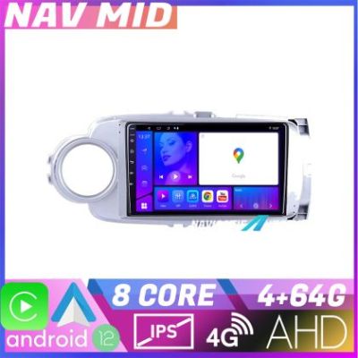 Navigatie Toyota Yaris 2010 2018 KIT YARIS10 EDOTEC-LITE Android Ecran 720P Octa Core 4 64 Carplay