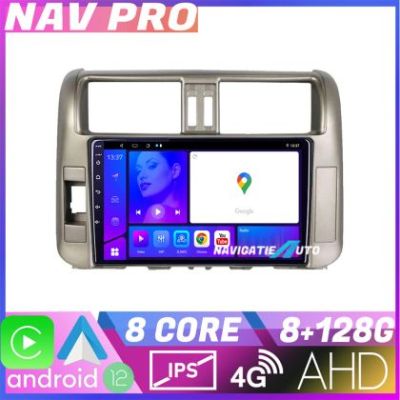 Navigatie Toyota Prado 2010 2013 KIT 347 EDOTEC-LITE Android Ecran 720P Octa Core 8 128 Carplay