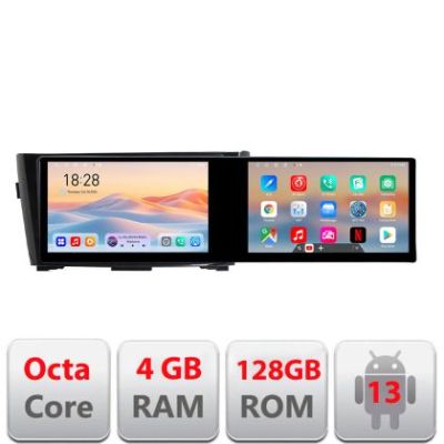 Navigatie Nissan Qashqai/X-Trail 2013- Kit-353 Edotec 2 ecrane  8 core 4+128 21.6 inch Incell android Wifi 5Ghz gps internet S