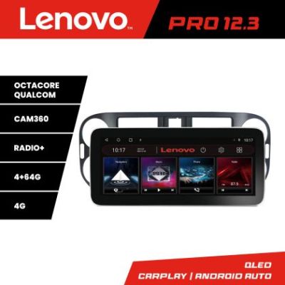 Navigatie VW Tiguan si Golf Plus 2012-2016 Lenovo PRO 4+64 12.3 inch qled android 4G DSP gps internet  Kit-489v2