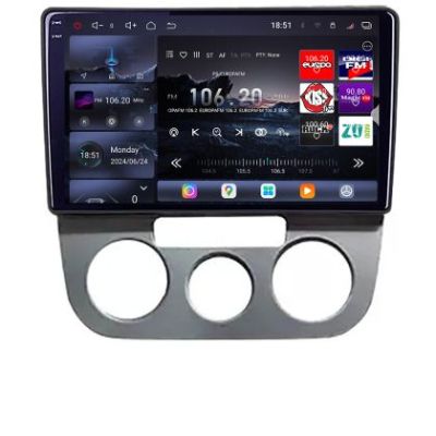 Navigatie VW Golf 5 2004-2010 clima manuala Android radio gps internet 8 core QLED 2K 16+512GB 360 Edotec