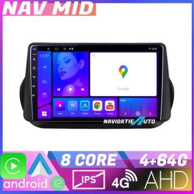 Navigatie Peugeot Bipper  Citroen Nemo  Fiat Qubo 2008 2017 EDOTEC-LITE Android radio gps internet Octa core 4 64 Carplay v1