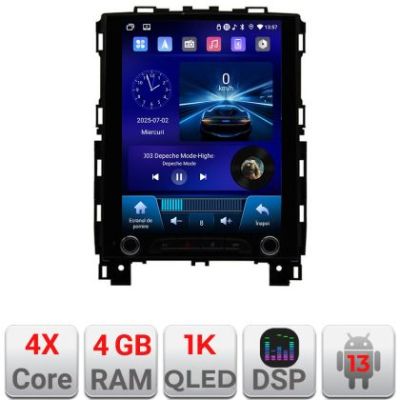 Navigatie Renault Megane 4 2016-2024 cu navi tip tesla radio gps internet 4 Core carplay android auto 4+64 Incell Display kit-tesla