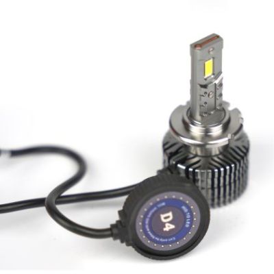 Set de 2 Becuri Faruri Conversie Hid-Led, Steelmate LED D4S Led, Plug & Play, 6000k, Miez Cupru, Radiator Aluminiu Silentios, Calitate Premium