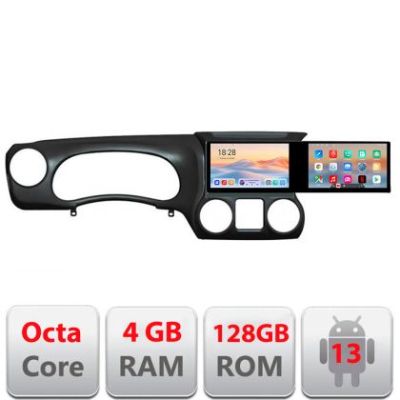 Navigatie Jeep Wrangler 2014-2016 Edotec 2 ecrane  8 core 4+128 21.6 inch Incell android Wifi 5Ghz gps internet  Kit-wr-15