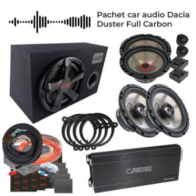 Pachet car audio Dacia Duster Full Carbon