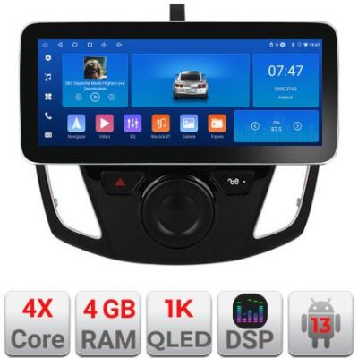 Navigatie Ford Focus 3 2011-2018 Edotec 4+64 12.3 inch Incell 1K android Wifi 5Ghz gps internet