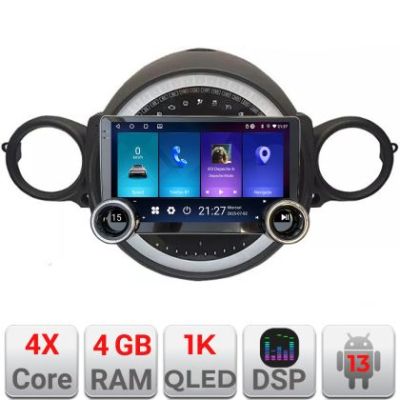 Navigatie Mini 2007-2011 Edotec 4+64 10.5 inch Incell 1K android Wifi 5Ghz gps internet