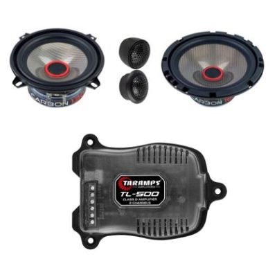 Pachet Difuzoare Audio System Component CARBON 165 pentru usile din fata + amplificator Taramps pe 2 canale