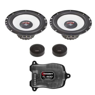 Pachet 2 Difuzoare Audio System MX 165 EVO pentru usile din fata + Amplificator Taramps si accesorii