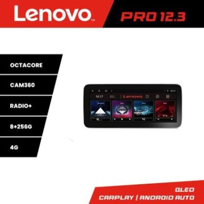 Navigatie Hyundai I40 Lenovo PRO 8+256 12.3 inch qled android 4G DSP gps internet  Kit-i40