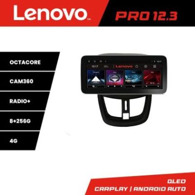 Navigatie Peugeot 207 K-PE01 Lenovo PRO 8+256 12.3 inch qled android 4G DSP gps internet  8Core