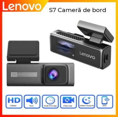 Camera DVR Lenovo S7-3280 4K fata si 1080 spate ecran 3.2 inch IPS Wifi unghi larg monitorizare parcare