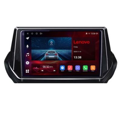 Navigatie Peugeot 208 gen 2 / 2008 gen 2 2019-, Lenovo Ultra Original, Qualcomm 8-Core, 4G, Camera 360, CarPlay Wireless, 4+64GB, 9"