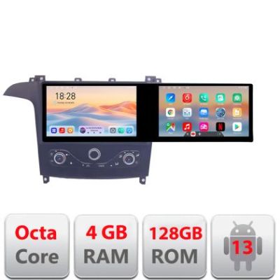 Navigatie Ford S-max 2006-2014 Edotec Incell 1K 10.5 inch  8 core 4+128 carplay android auto radio internet KIT-smax-navi+EDT-E211-RK