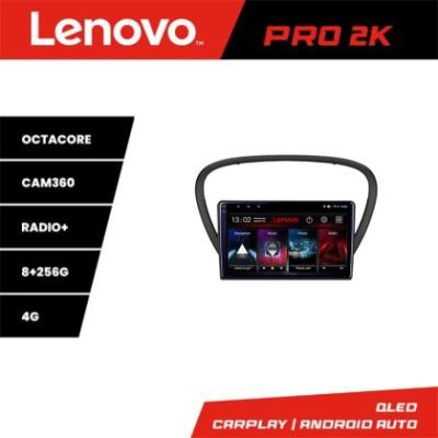 Navigatie Peugeot 607 Android radio gps internet 8 core QLED 2K 8+256 360 Lenovo